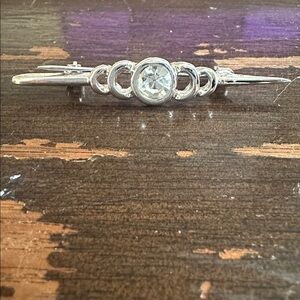 Over 2” Bar Pin Crystal Rhinestone